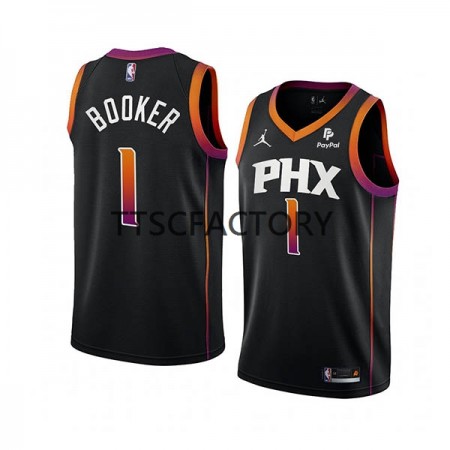 Maglia NBA Phoenix Suns Devin Booker 1 Jordan 2022-23 Statement Edition Nero Swingman - Uomo
